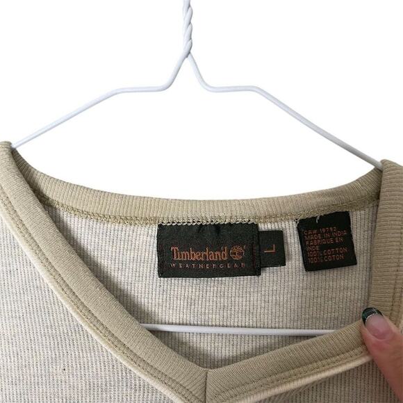 Timberland Weathergear Men's V-Neck  Beige Size L Pullover - Picture 9 of 16